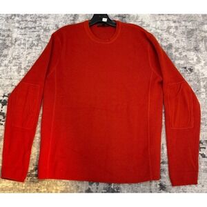 Banana Republic Merino Wool Crew Neck Long Sleeve Sweater Burnt Orange Size L